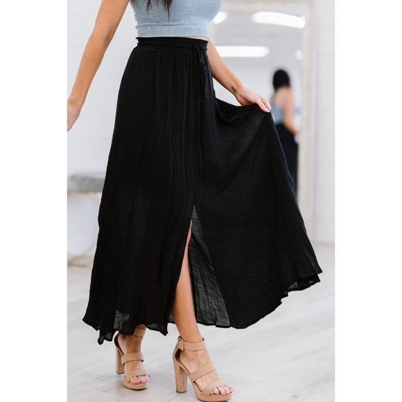 Sweet Lovely by Jen Leaps and Bounds Slit Maxi Skirt - Picture 2 of 6